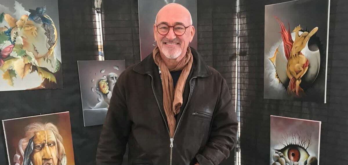 Patrick Penrad dans son atelier